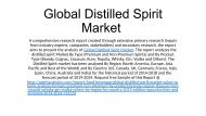 Global Distilled Spirit Market 