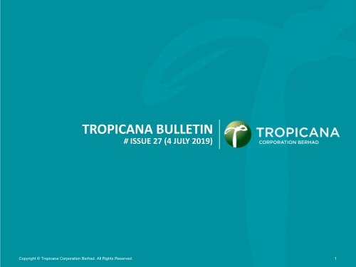 Tropicana Bulletin Issue 27, 2019