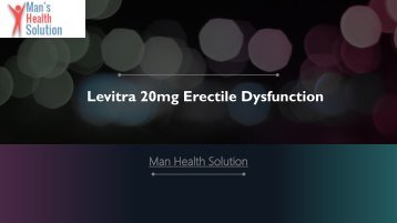 Levitra 20mg Erectile Dysfunction