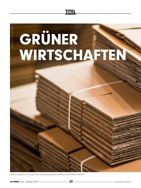 WIRTSCHAFT FOR FUTURE| w.news 07./08.2019