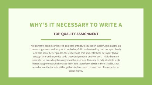 Best Quality Assignment Help | Aassignment experts