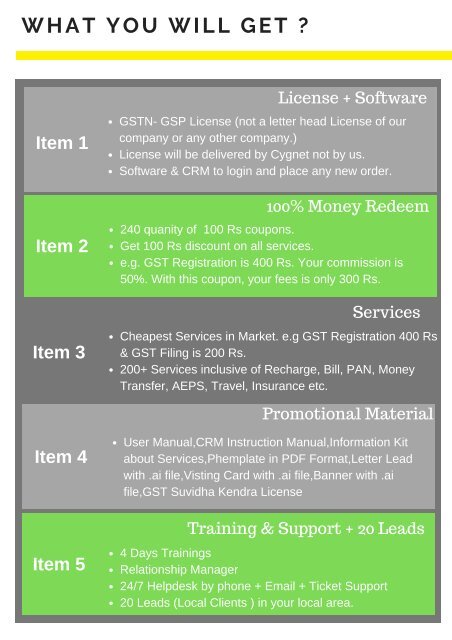 GST Suvidha Kendra Business Proposal