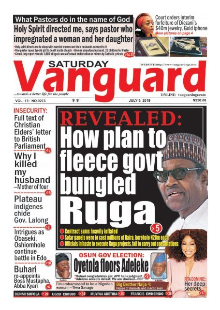 06072019 - REVEALED : How plan to fleeced govt bungled Ruga