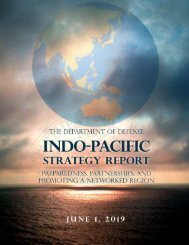 The Department of Defense’s New Indo-Pacific Strategy 2019