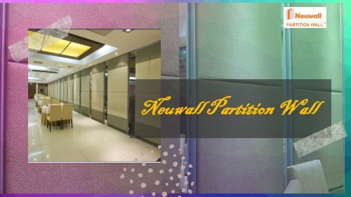 Glass Partition Walls- Neuwall Partition Wall 