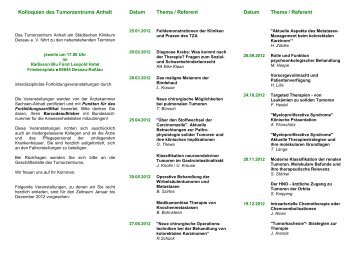 Programm 2012 - Städtisches Klinikum Dessau