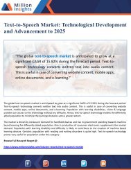 Text-to-Speech Market Technological Development  and Advancement to 2025