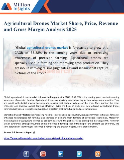 Agricultural Drones Market Share and Price Analysis 2025