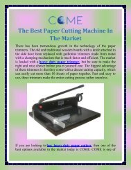 The Best Paper Cutting Machine In The Market