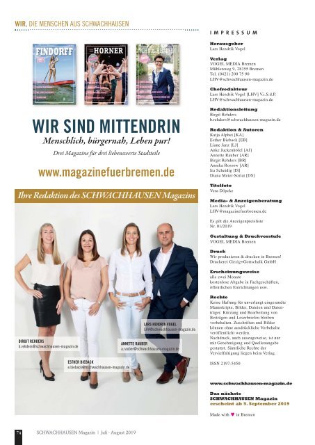 SCHWACHHAUSEN Magazin | Juli-August 2019