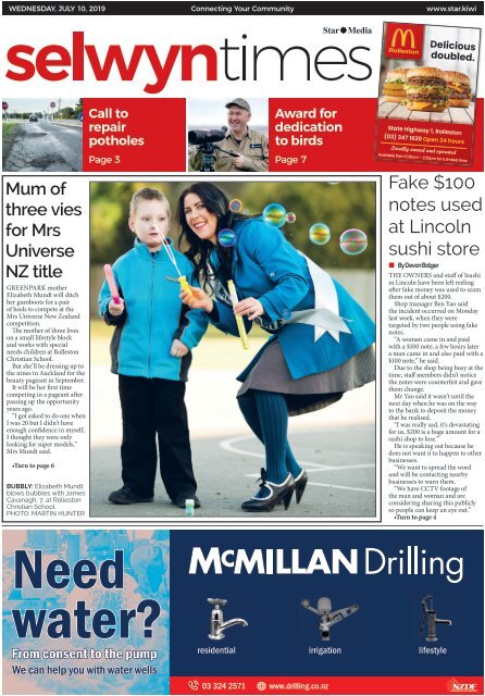 Selwyn Times: July 10, 2019