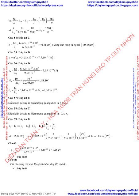 Bộ tài liệu bài tập theo chuyên đề tách ra từ đề thi thử 2018 môn Vật Lý - Lớp 12 - Lượng tử ánh sáng (Có lời giải chi tiết)