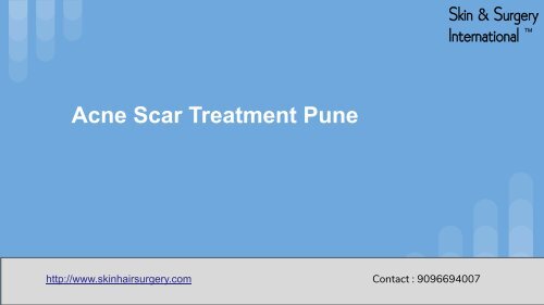 acne scar treatment pune