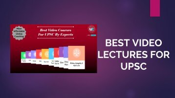 Video Lectures for upsc