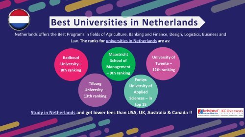 List of Universities in Netherlands for International Students