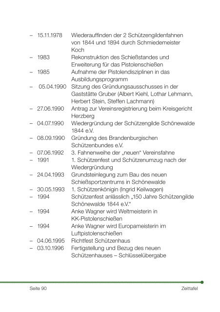 Schützengilde Schönewalde Chronik
