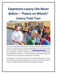 Palace On Wheels - India's First Luxury Train, Features and Unique about it.