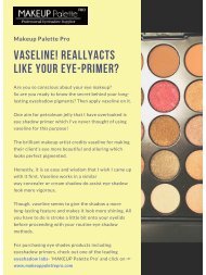 Vaseline! ReallyActs Like Your Eye-Primer? Eyeshadow Labs