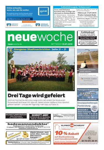 10.07.2019 NEUE WOCHE