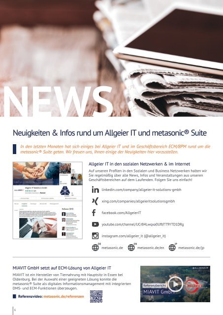 metasonic® Suite Kundenmagazin 01-19