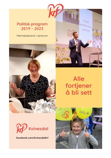 KrF Kvinesdal - Politisk program 2019 - 2023