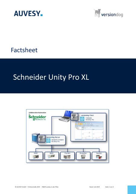 Factsheet - Schneider Unity Pro XL