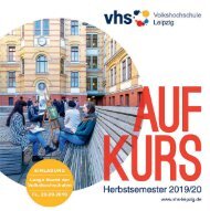 VHS Leipzig - Herbstsemesterprogramm 2019-20