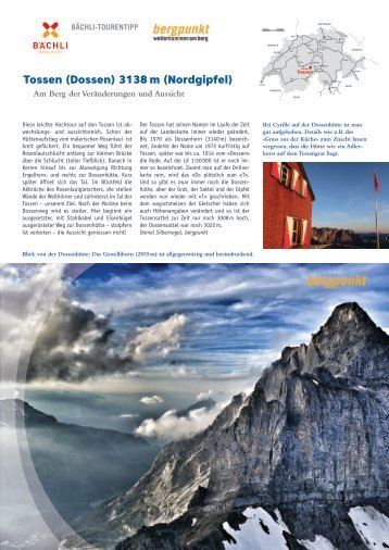 Tourentipp 07.2019 - Tossen (Dossen) 3138 m (Nordgipfel)