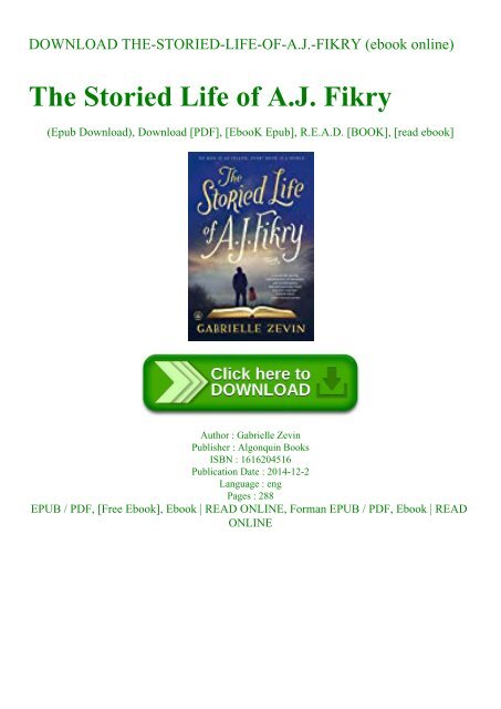 the storied life of aj fikry book the storied life of aj fikry book