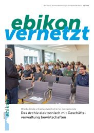 ebikon vernetzt / 09/2018 / Elektronische Archivbewirtschaftung