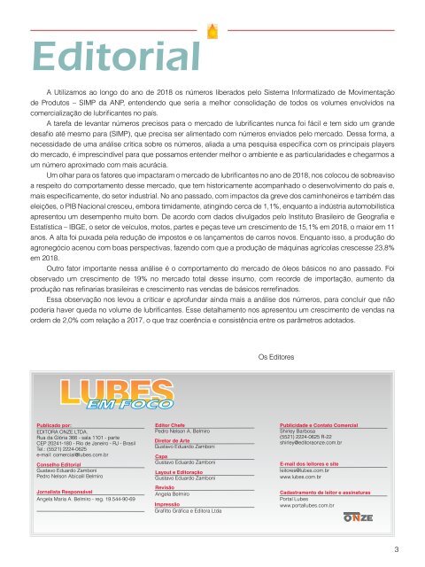 Revista Lubes em Foco - Ed 70  /  Lubes em Foco Magazine - Issue 70