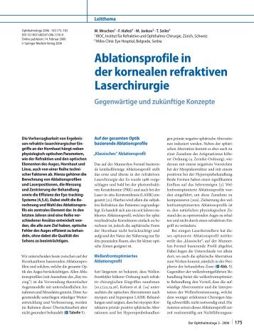 Ablationsprofile in der kornealen refraktiven ... - LaserFocus