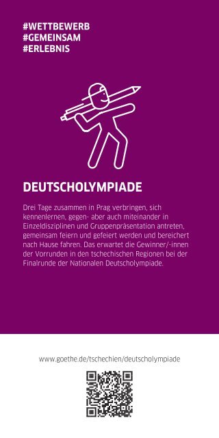 Broschüre der Bildungskooperation Deutsch des Goethe-Instituts in Tschechien 