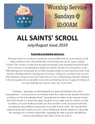 JulyAugust 2019 Newsletter