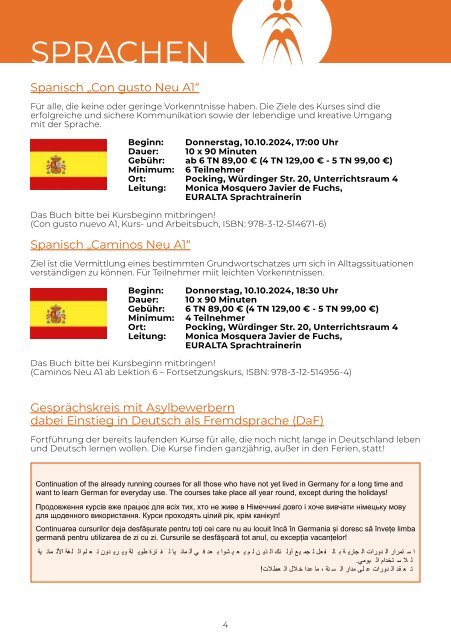 Volksbildungswerk Fürstenzell e.V. - Aktuelles Programm