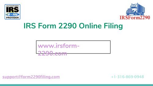 IRS Form 2290 Online Filing