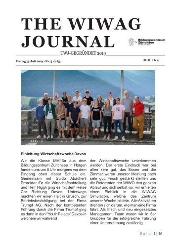 The WIWAG Journal 2019 MM16a vom BZZ in Davos (1)