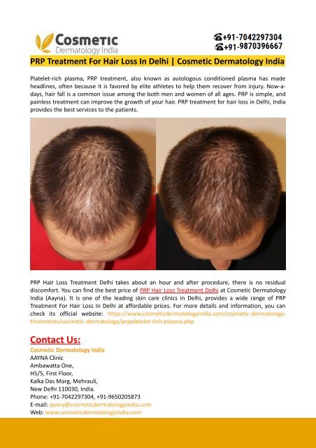 Hair Regrowth With PRP Therapy In Paschim Vihar West Delhi 𝐏𝐑𝐏  𝐩𝐥𝐚𝐭𝐞𝐥𝐞𝐭𝐫𝐢𝐜𝐡 𝐩𝐥𝐚𝐬𝐦𝐚 therapy for hair loss is a  threestep medical treatment in which a 𝐩𝐞𝐫𝐬𝐨𝐧𝐬 𝐛𝐥𝐨𝐨𝐝 𝐢𝐬  𝐝𝐫𝐚𝐰𝐧 𝐩𝐫𝐨𝐜𝐞𝐬𝐬𝐞𝐝 𝐚𝐧𝐝 𝐭