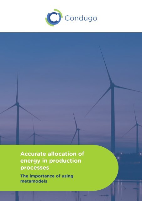 Accurate Allocation of energy in production processes - the importance of using metamodels