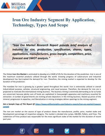 Iron Ore Market Production, Revenue (Value) By Region 2028  