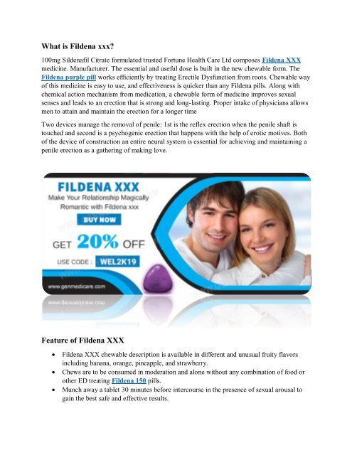 Fildena Chewable Tablet
