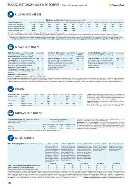 THOMAS COOK Kreuzfahrten und Grosssegler 2020