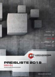 Preisliste Kirchdorfer Concrete Solutions | Bahn