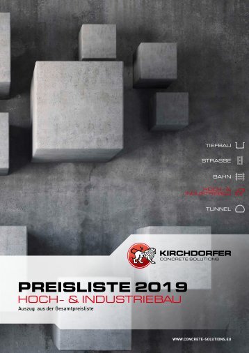 Preisliste Kirchdorfer Concrete Solutions | Hoch- & Industriebau