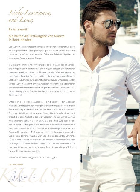 Klusive Magazin - Das regionale Magazin für Luxus, Kultur & Lifestyle