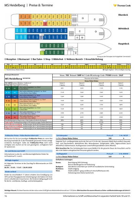 Thomas Cook Kreuzfahrten Flussreisen/Preisteil 2020