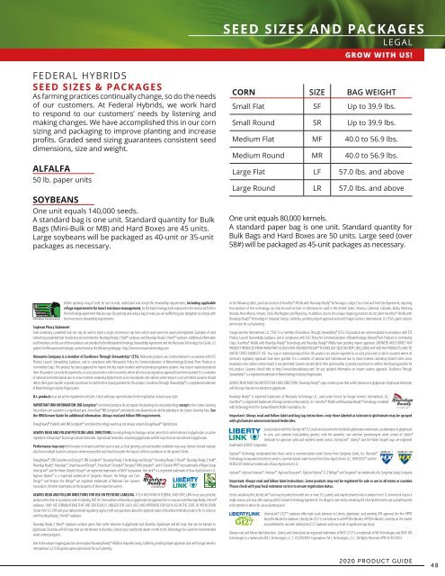 2020 Seed Product Guide