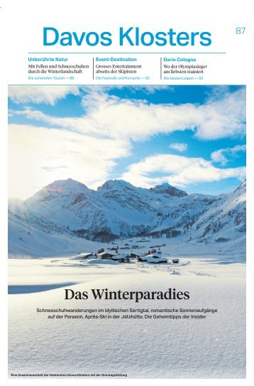 Reiseregion Davos - Beilage SonntagsZeitung von Maria Liessmann