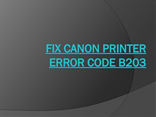 fix canon error b203