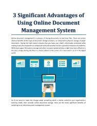 3 Significant Advantages of Using Online Document Management System